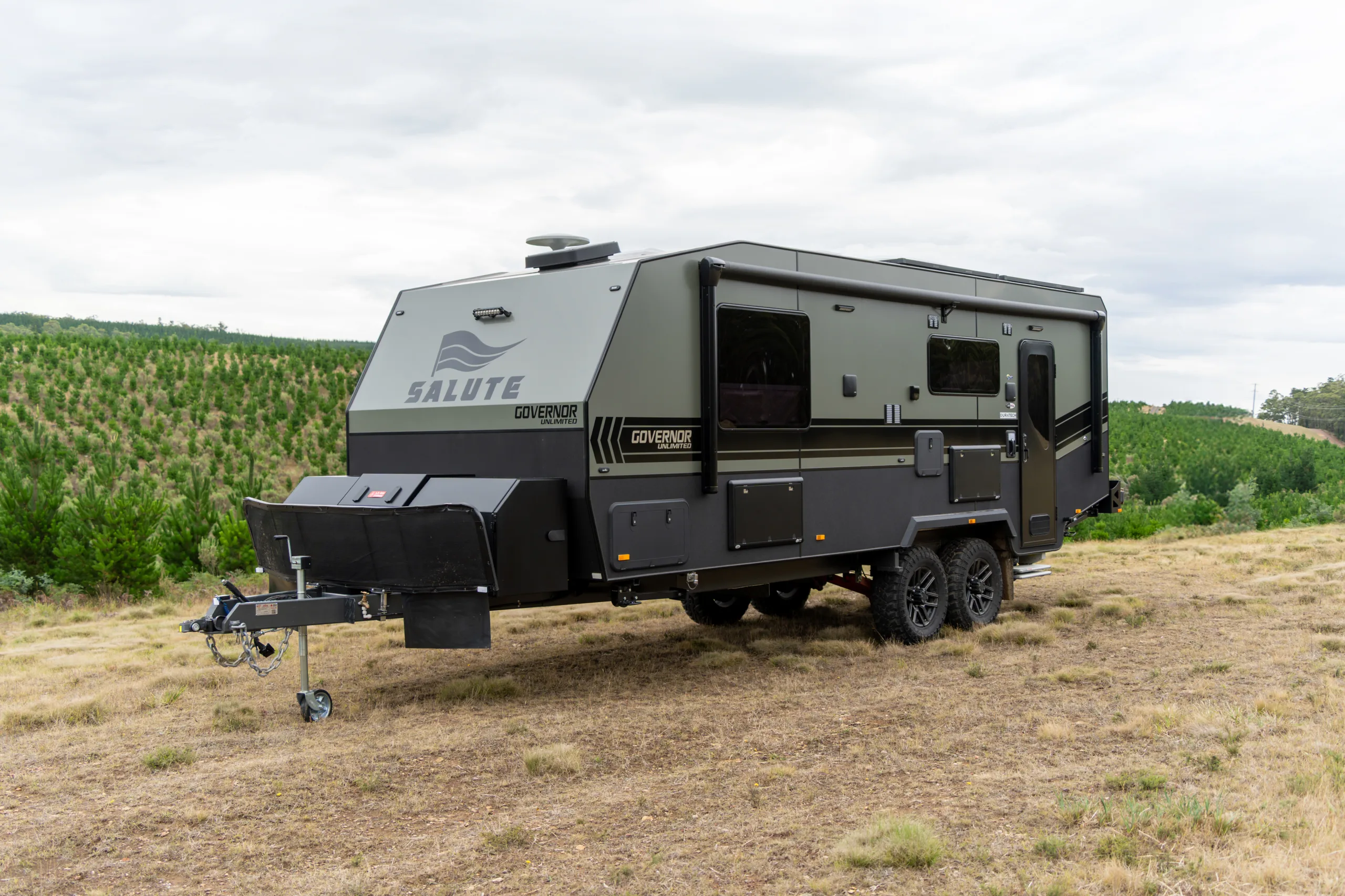 Exterior shot of Salute Caravans Governor | Melbourne Australia