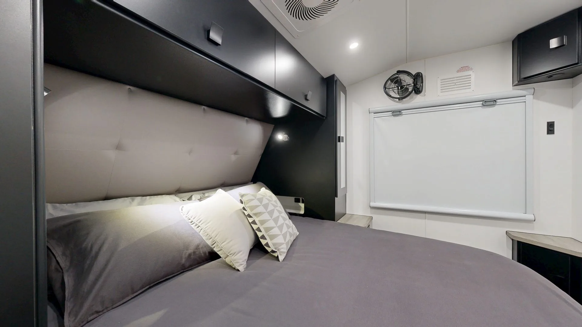 Salute Senator bedroom with upholstered bedhead