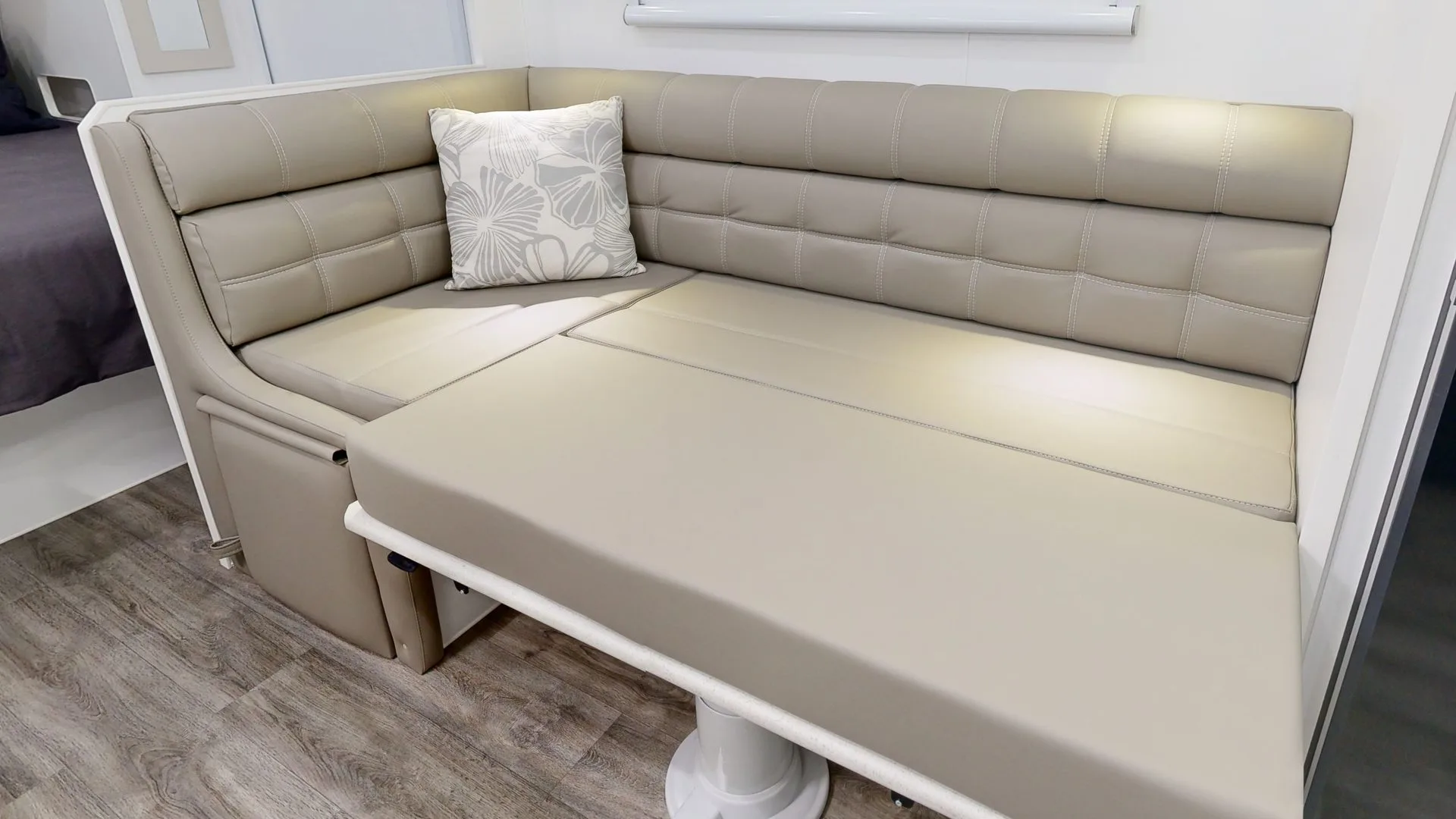Salute Garrison lounge seating converted to a bed